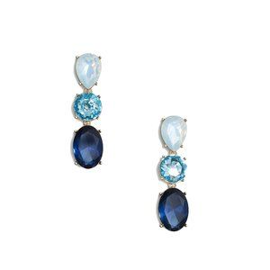 J.Crew Triple Drop Crystal Statement Earrings